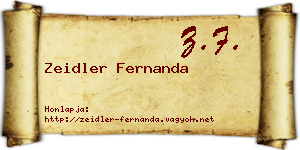 Zeidler Fernanda névjegykártya